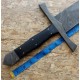 NS-115 CUSTOM HANDMADE 48 Inches Damascus Steel Beautiful Sword