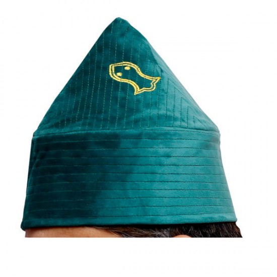 Kufi Cone Taj Dark Green Sufi Muslim Hat