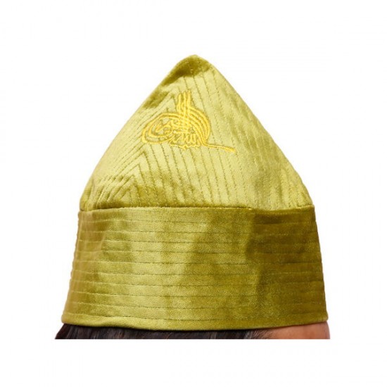 Kufi Cone Taj Parrot Green Sufi Muslim Cap Hat