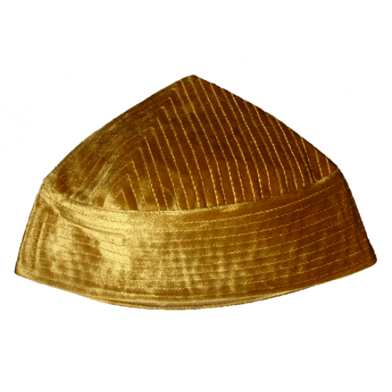 Kufi Cone Taj Golden Sufi Muslim Hat