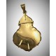 Kaaba Kiswah Gold Plated Silver Pendant