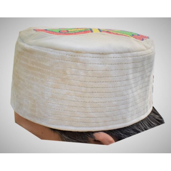 Kufi Nalain Cap White Mawlid Hat